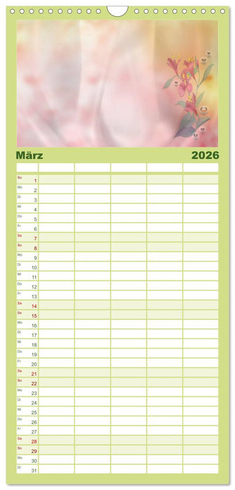 Liebe wird im Herzen geboren (CALVENDO Familienplaner 2026)