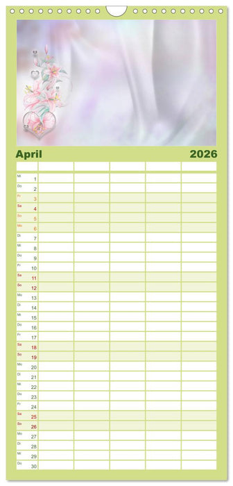 Liebe wird im Herzen geboren (CALVENDO Familienplaner 2026)