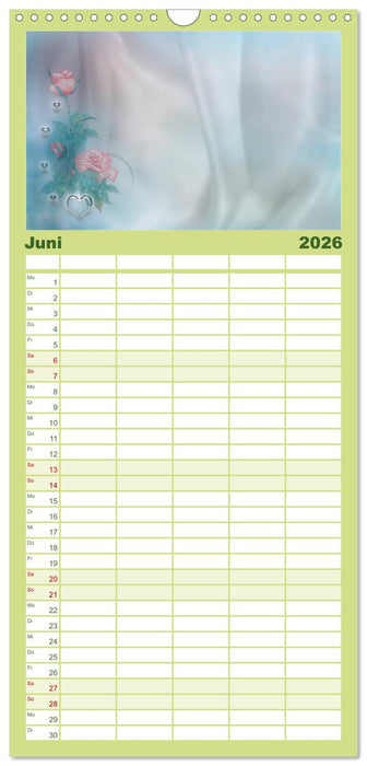 Liebe wird im Herzen geboren (CALVENDO Familienplaner 2026)