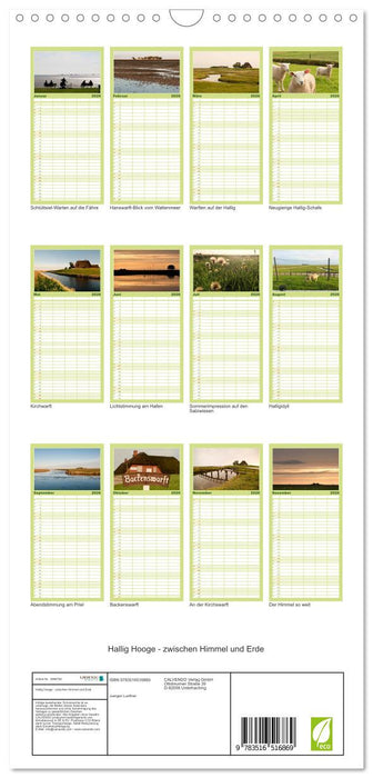 Hallig Hooge - zwischen Himmel und Erde (CALVENDO Familienplaner 2026)