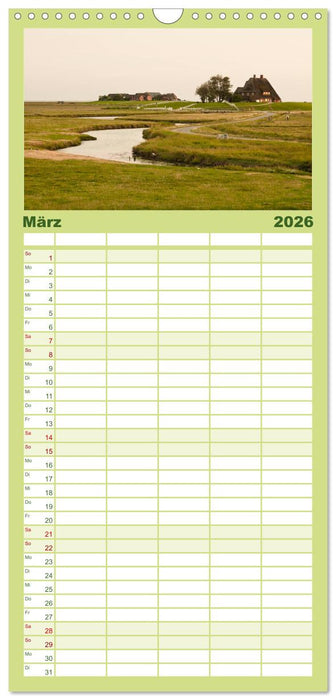 Hallig Hooge - zwischen Himmel und Erde (CALVENDO Familienplaner 2026)