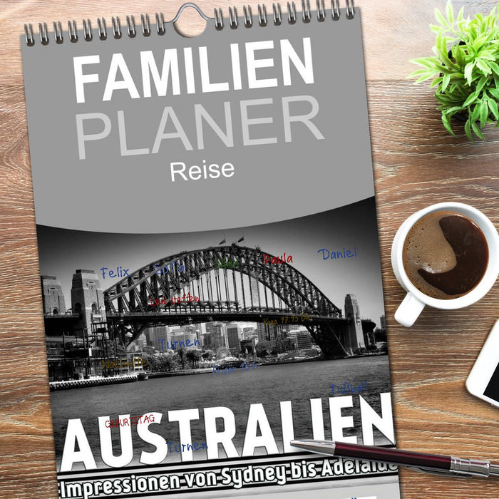 AUSTRALIEN Impressionen von Sydney bis Adelaide (CALVENDO Familienplaner 2026)