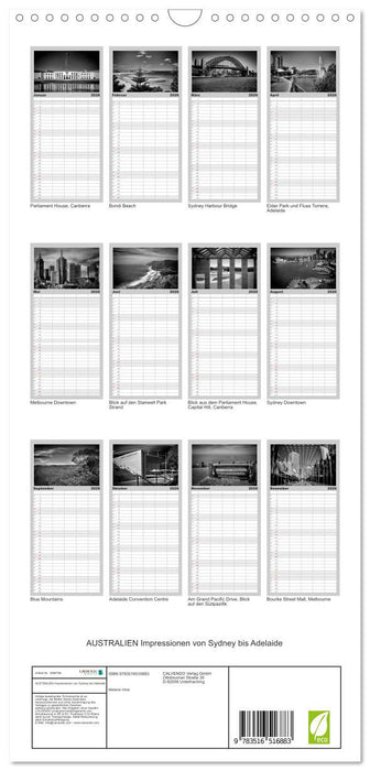AUSTRALIEN Impressionen von Sydney bis Adelaide (CALVENDO Familienplaner 2026)
