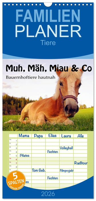 Muh, Mäh, Miau & Co (CALVENDO Familienplaner 2026)