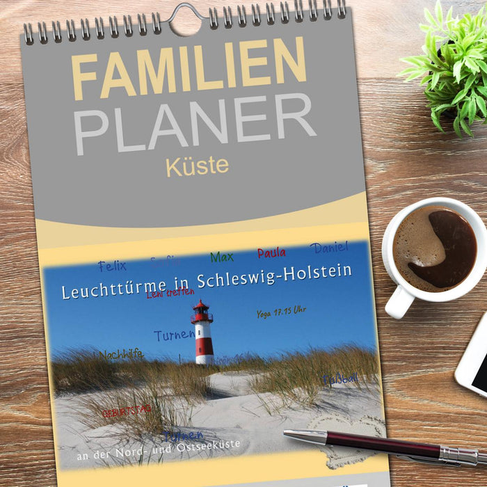 Leuchttürme Schleswig-Holsteins (CALVENDO Familienplaner 2026)