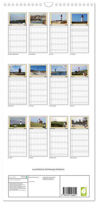 Leuchttürme Schleswig-Holsteins (CALVENDO Familienplaner 2026)