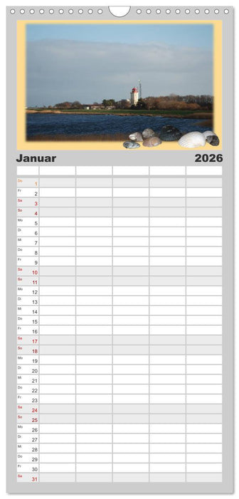 Leuchttürme Schleswig-Holsteins (CALVENDO Familienplaner 2026)