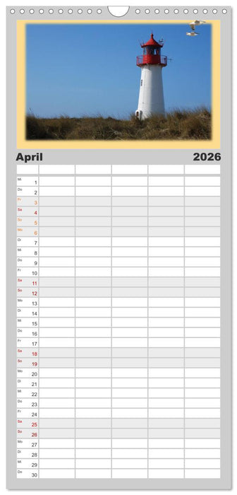 Leuchttürme Schleswig-Holsteins (CALVENDO Familienplaner 2026)