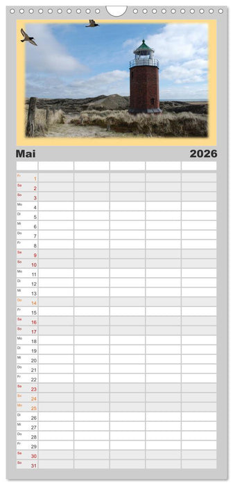 Leuchttürme Schleswig-Holsteins (CALVENDO Familienplaner 2026)