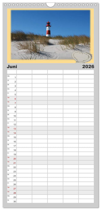 Leuchttürme Schleswig-Holsteins (CALVENDO Familienplaner 2026)