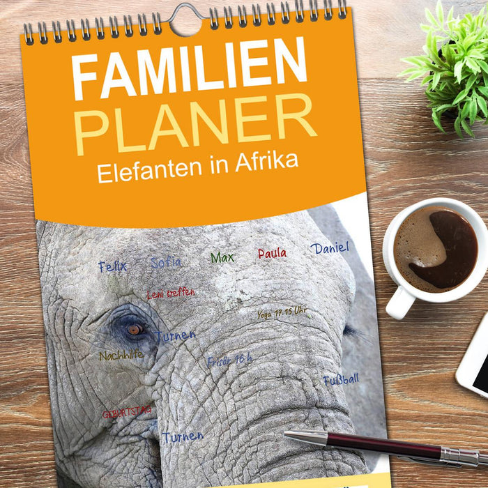 Elefanten in Afrika (CALVENDO Familienplaner 2026)