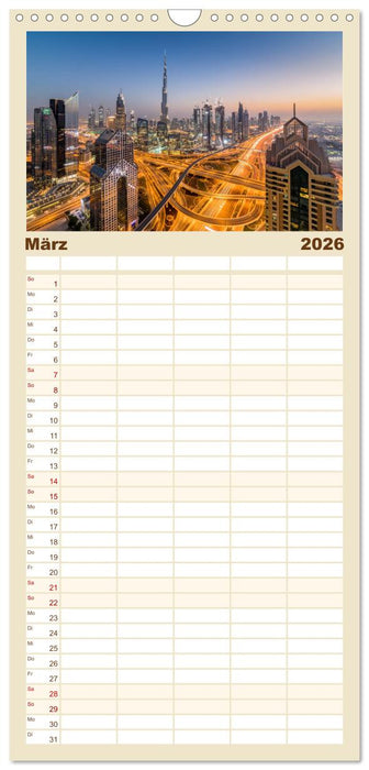 Reiseträume - Sehnsuchtsziele rund um den Globus (CALVENDO Familienplaner 2026)