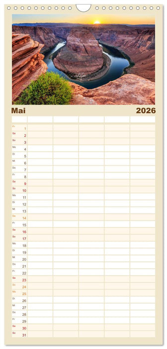 Reiseträume - Sehnsuchtsziele rund um den Globus (CALVENDO Familienplaner 2026)