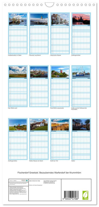 Fischerdorf Greetsiel. Bezauberndes Warfendorf der Krummhörn (CALVENDO Familienplaner 2026)