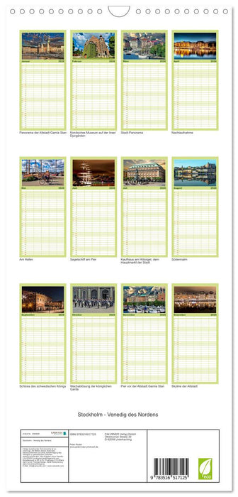 Stockholm - Venedig des Nordens (CALVENDO Familienplaner 2026)