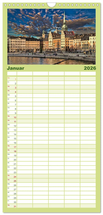 Stockholm - Venedig des Nordens (CALVENDO Familienplaner 2026)