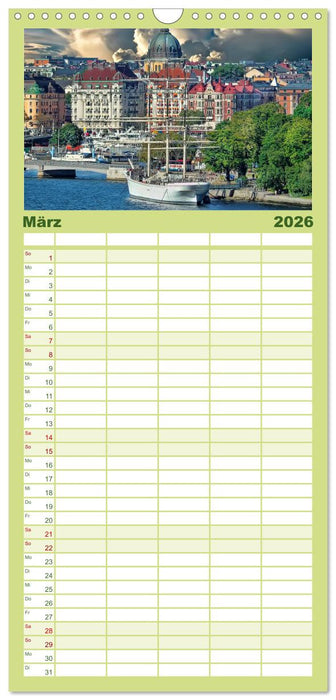 Stockholm - Venedig des Nordens (CALVENDO Familienplaner 2026)