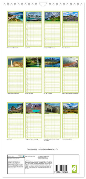 Neuseeland - atemberaubend schön (CALVENDO Familienplaner 2026)