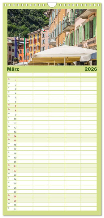 WUNDERBARER GARDASEE Riva del Garda und Torbole (CALVENDO Familienplaner 2026)