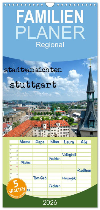 stadtansichten stuttgart (CALVENDO Familienplaner 2026)