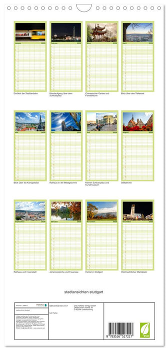 stadtansichten stuttgart (CALVENDO Familienplaner 2026)