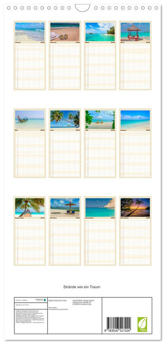 Strände wie ein Traum (CALVENDO Familienplaner 2026)