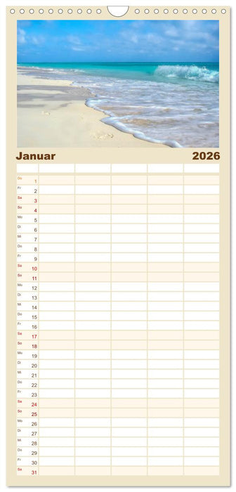 Strände wie ein Traum (CALVENDO Familienplaner 2026)