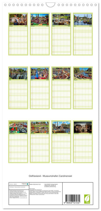 Ostfriesland - Museumshafen Carolinensiel (CALVENDO Familienplaner 2026)
