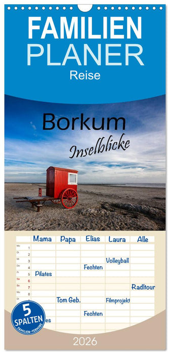 Borkum - Inselblicke (CALVENDO Familienplaner 2026)