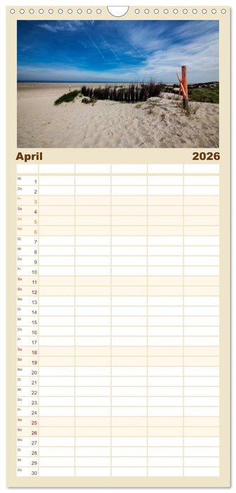 Borkum - Inselblicke (CALVENDO Familienplaner 2026)