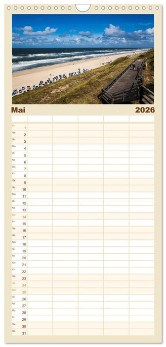 Sylt - Strandspaziergang (CALVENDO Familienplaner 2026)