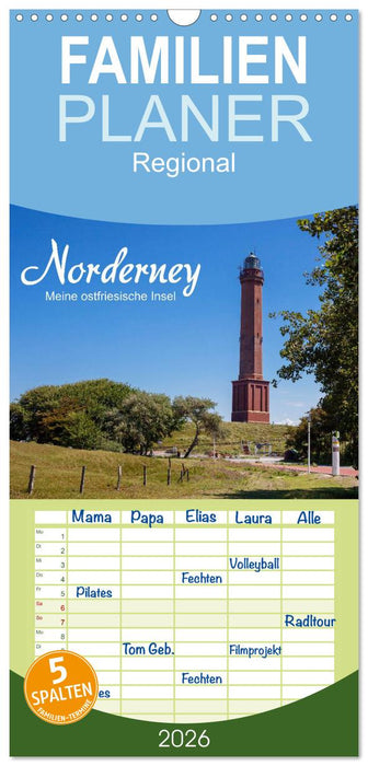 Norderney. Meine ostfriesische Insel (CALVENDO Familienplaner 2026)
