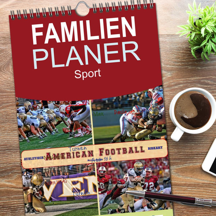 American Football - athletisch und riskant (CALVENDO Familienplaner 2026)