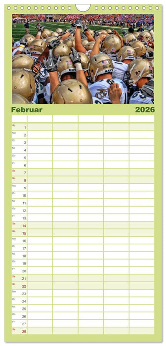 American Football - athletisch und riskant (CALVENDO Familienplaner 2026)