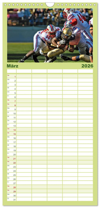 American Football - athletisch und riskant (CALVENDO Familienplaner 2026)