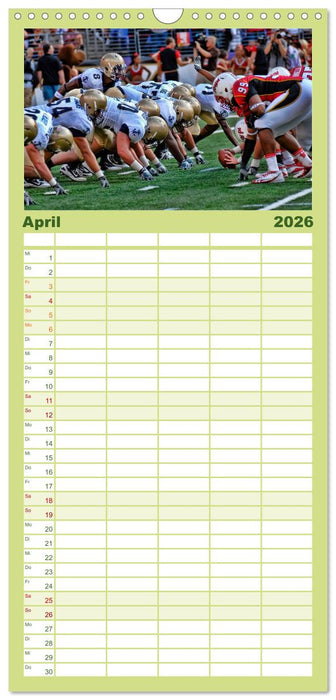 American Football - athletisch und riskant (CALVENDO Familienplaner 2026)