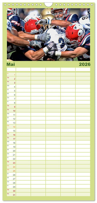 American Football - athletisch und riskant (CALVENDO Familienplaner 2026)