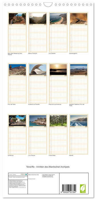 Teneriffa - Inmitten des Atlantischen Archipels (CALVENDO Familienplaner 2026)