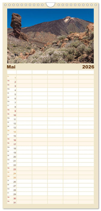 Teneriffa - Inmitten des Atlantischen Archipels (CALVENDO Familienplaner 2026)