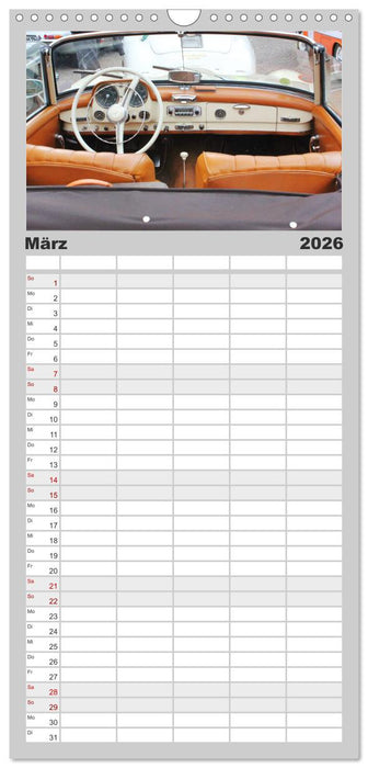 Der SL - Ästhetik pur von Mercedes Benz (CALVENDO Familienplaner 2026)