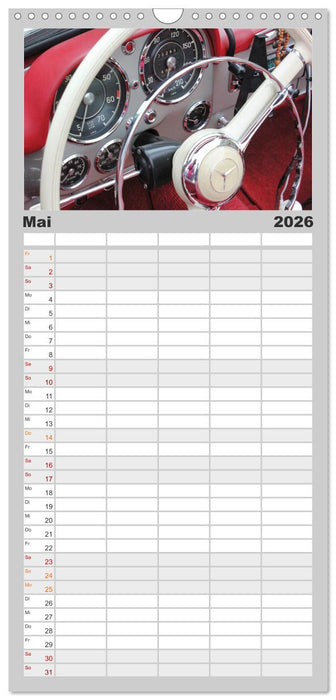 Der SL - Ästhetik pur von Mercedes Benz (CALVENDO Familienplaner 2026)