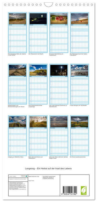Langeoog – Ein Herbst auf der Insel des Lebens (CALVENDO Familienplaner 2026)