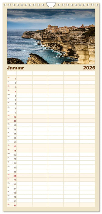 Bonifacio. Korsika (CALVENDO Familienplaner 2026)