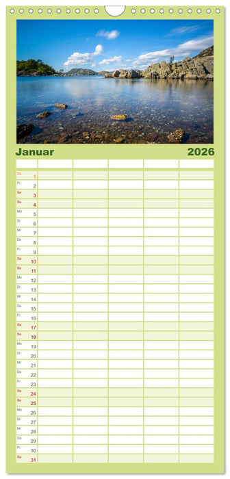 Norwegens Süden (CALVENDO Familienplaner 2026)