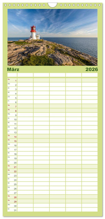 Norwegens Süden (CALVENDO Familienplaner 2026)