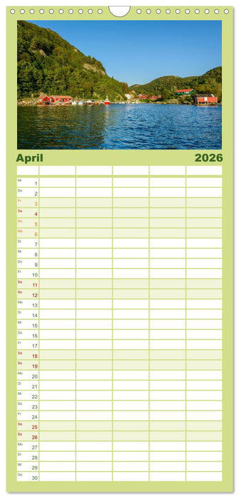 Norwegens Süden (CALVENDO Familienplaner 2026)