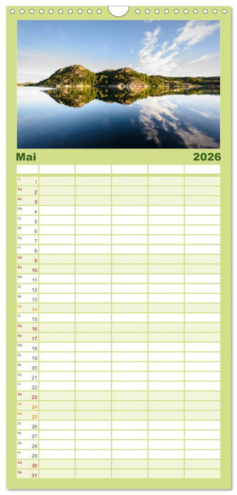Norwegens Süden (CALVENDO Familienplaner 2026)