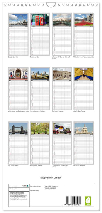 Stippvisite in London (CALVENDO Familienplaner 2026)