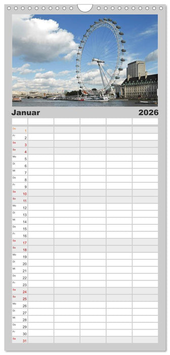 Stippvisite in London (CALVENDO Familienplaner 2026)