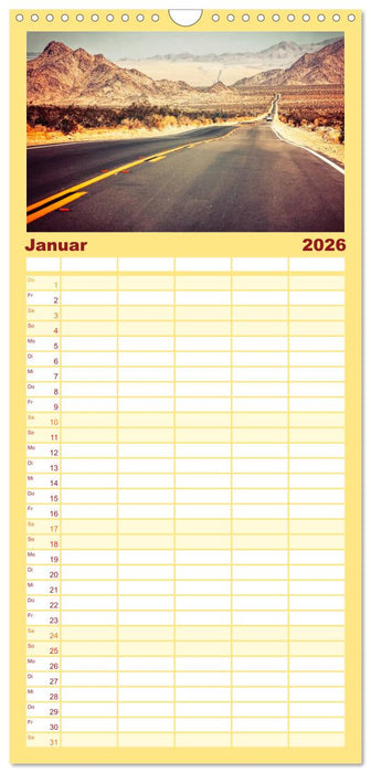 Nostalgie auf 2451 Meilen - Route 66 (CALVENDO Familienplaner 2026)